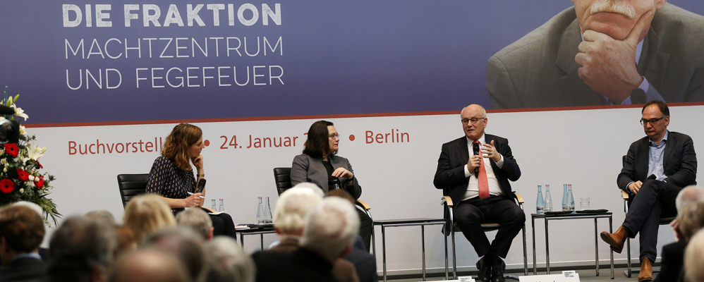 Volker Kauder auf der Buchvorstellung