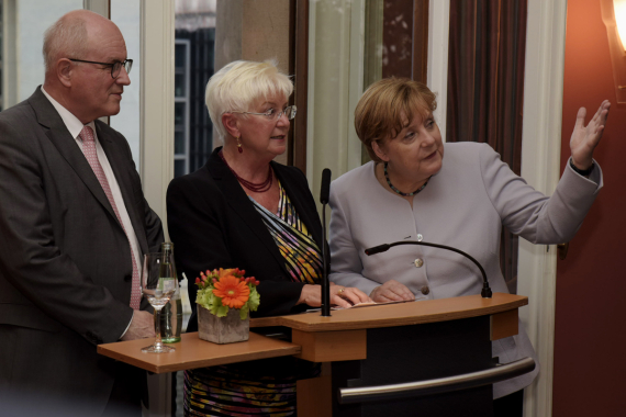 Kauder und Merkel verabschieden Gerda Hasselfeldt (CSU)