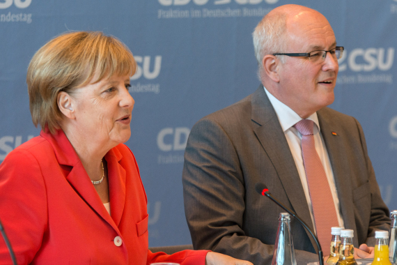 Bundeskanzlerin Angela Merkel und Fraktionsvorsitzender Volker Kauder