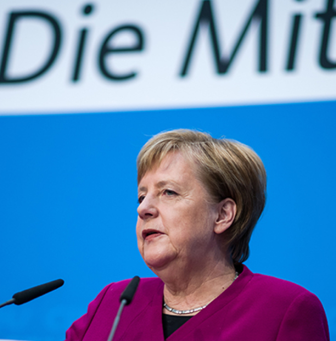 Angela Merkel bei CDU-Pressekonferenz nach Hessen-Wahl