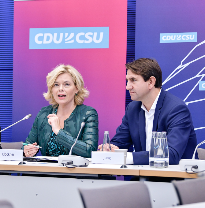 Pressegespräch Julia Klöckner & Andreas Jung