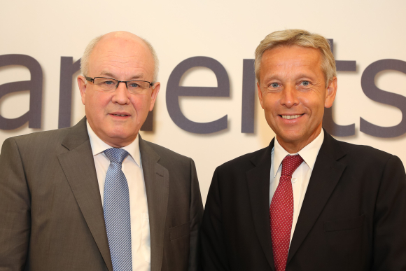 Volker Kauder mit Klub-Obmann Reinhold Lopatka Volker Kauder mit Klub-Obmann Reinhold Lopatka