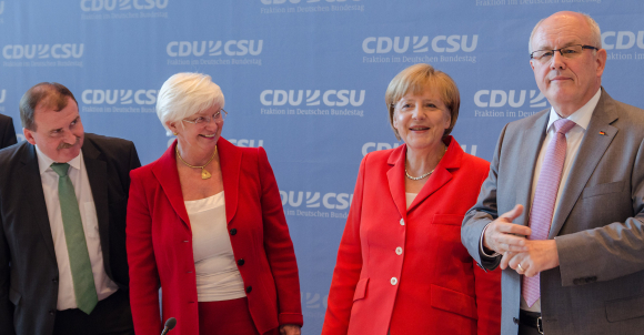 Max Straubinger, Gerda Hasselfeld, Angela Merkel und Volker Kauder (v.l.n.r.) Max Straubinger, Gerda Hasselfeld, Angela Merkel und Volker Kauder (v.l.n.r.)