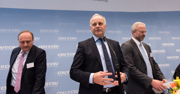 Prof. Dr. Harald Grethe, Johannes Röring MdB und Joachim Rukwied (v. r. n. l.) Kongress Landwirtschaft in Deutschland – Wege in die Zukunft