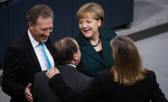 Norbert Barthle, Max Straubinger, Angela Merkel und Sabine Weiss (v.l.n.r.) Norbert Barthle, Max Straubinger, Angela Merkel und Sabine Weiss (v.l.n.r.)
