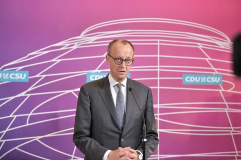 Friedrich Merz vor der Fraktionssitzung 