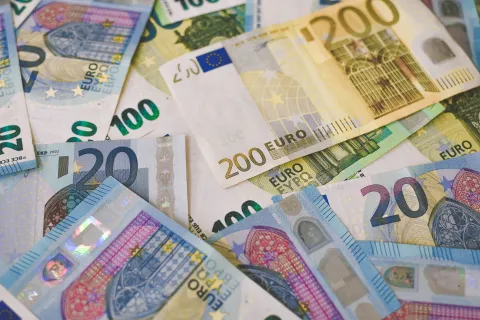 Foto von Euroscheinen