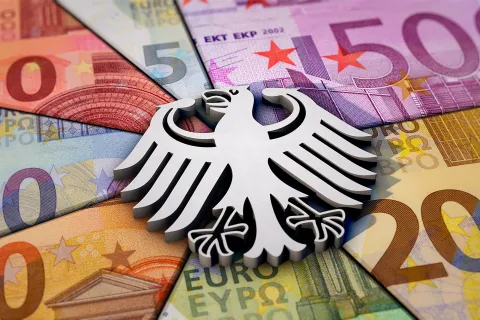 Symbolisches Bild zum Thema Bundeshaushalt, Finanzen, Ausgaben in Deutschland