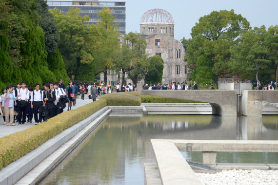 Atombombenkuppel in Hiroshima - Gedenkstätte für den ersten kriegerischen Einsatz einer Atombombe