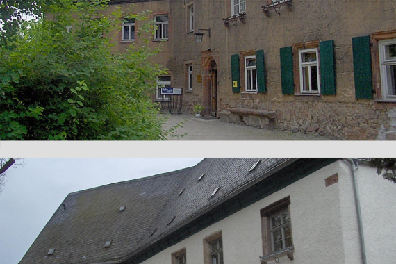 Haus in Mittweida, vor und nach der Stadtsanierung
