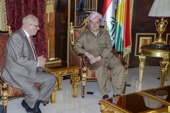 Volker Kauder trifft den Präsidenten dem Präsidenten der Region, Masoud Barzani
