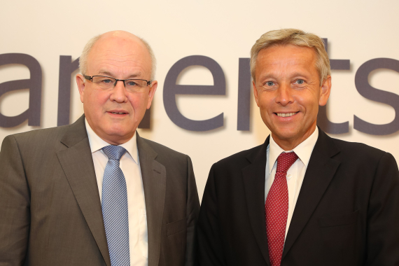 Volker Kauder mit Klub-Obmann Reinhold Lopatka