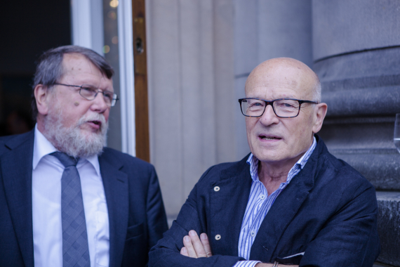 Regisseur Volker Schlöndorff (rechts)