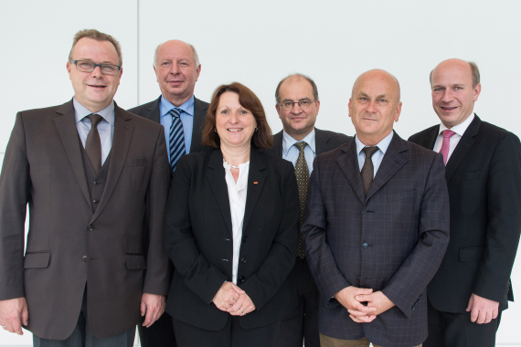 Mitglieder der ostdeutschen Landesgruppen (v.l.n.r.): Michael Stübgen, Eckhardt Rehberg, Heike Brehmer, Arnold Vaatz, Manfred Grund und Kai Wegner