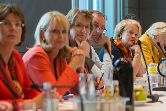 Abgeordnete der CDU/CSU-Bundestagsfraktion während der Vorstandsklausur