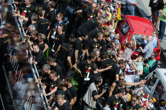 Ankunft der Fußball-Nationalmannschaft in Berlin