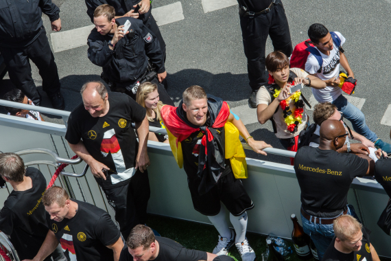 Ankunft der Fußball-Nationalmannschaft in Berlin