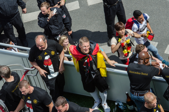 Ankunft der Fußball-Nationalmannschaft in Berlin