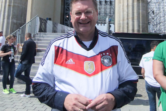 Reinhard Grindel während der Ankunft der Fußball-Nationalmannschaft