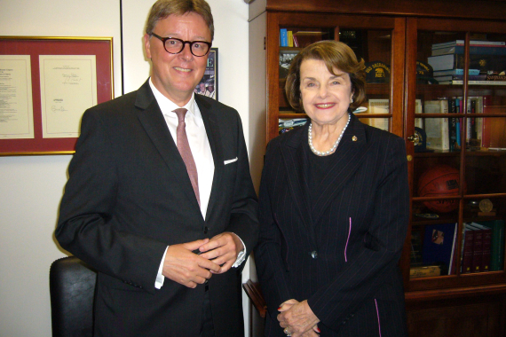 Michael Grosse-Brömer im Gespräch mit Dianne Feinstein