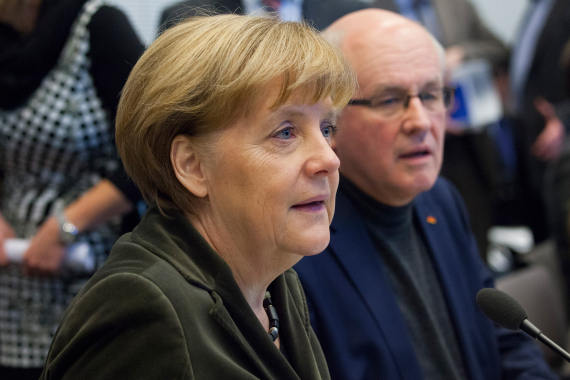 Angela Merkel in einer Fraktionssitzung