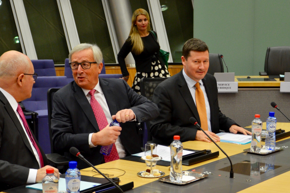 Volker Kauder im Gespräch mit Jean-Claude Juncker