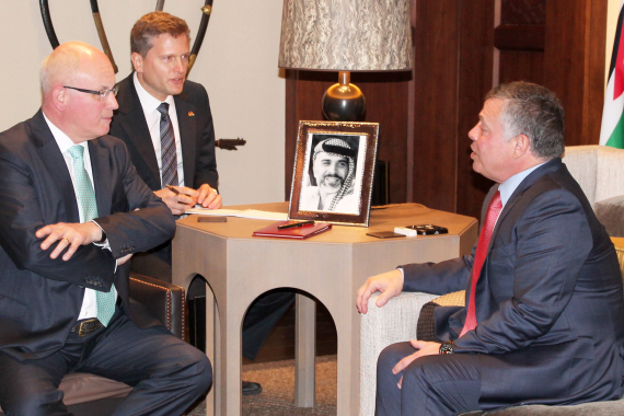 Volker Kauder und Abdullah II, König von Jordanien