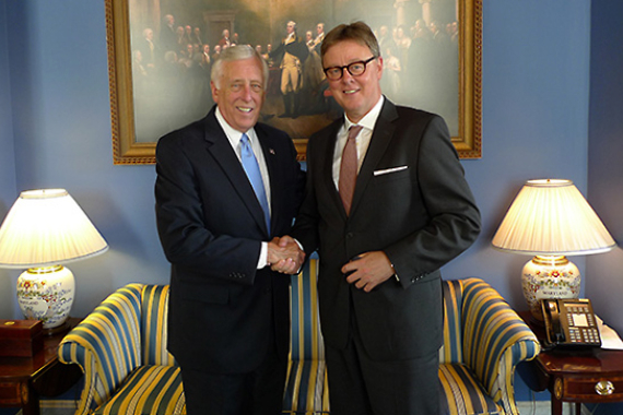Michael Grosse-Brömer im Gespräch mit Steny Hoyer, Abgeordneter des Repräsentantenhauses