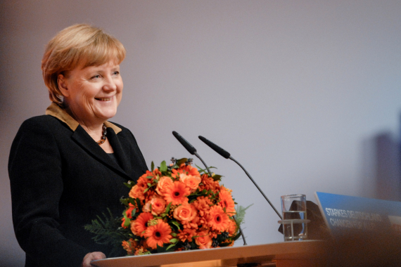 Nach der Wiederwahl zur Parteivorsitzenden 2014