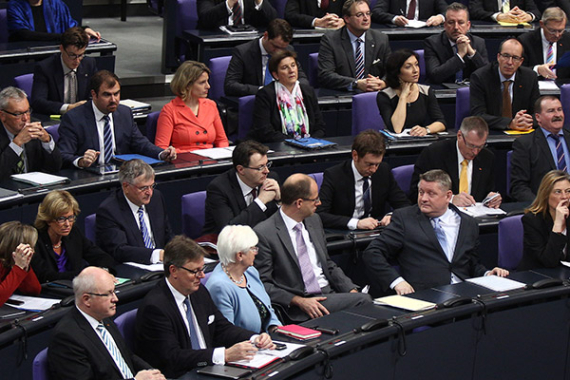 Unionsfraktion während der Debatte zur Sterbebegleitung