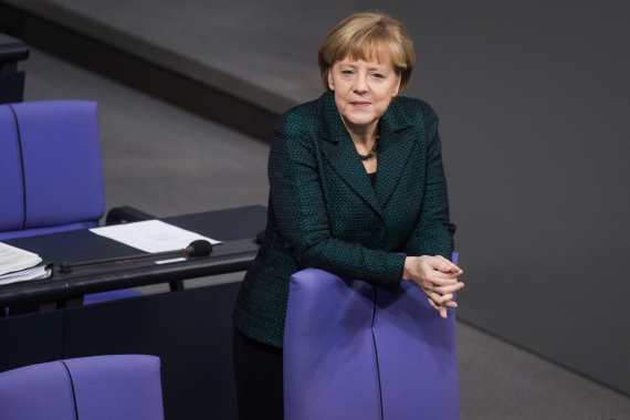 Bundeskanzlerin Angela Merkel im Plenarsaal