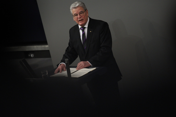 Bundespräsident Joachim Gauck während seiner Rede