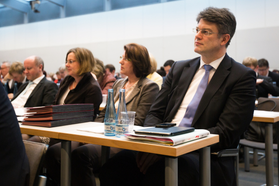 Abgeordnete der CDU/CSU-Fraktion während der Fraktionssitzung
