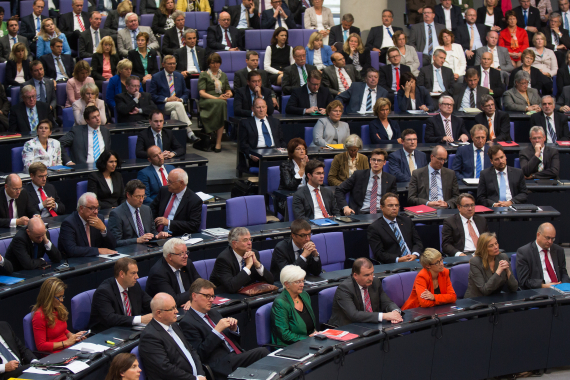 CDU/CSU-Fraktion während der Regierungserklärung