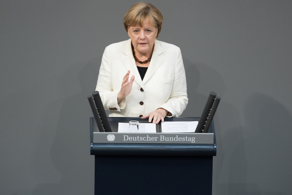 Angela Merkel während der Generalaussprache
