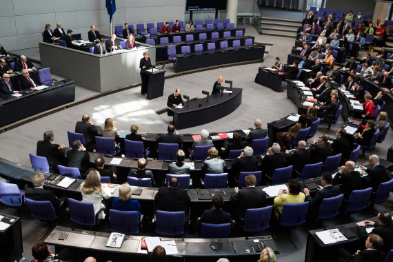Regierungserklärung der Bundeskanzlerin - Plenarsaal