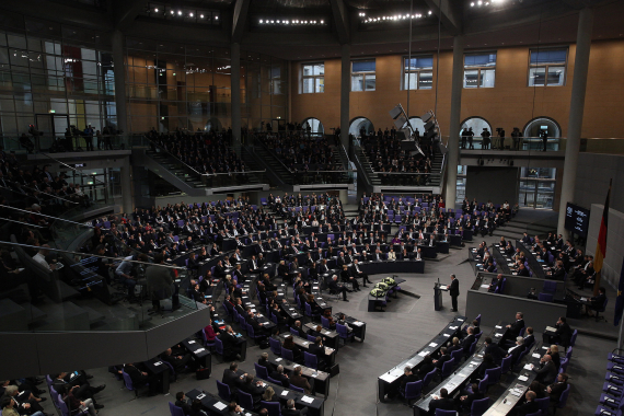 Plenarsaal während der Gedenkstunde