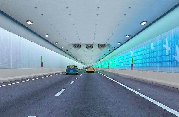 Computergrafik zeigt Tunnel