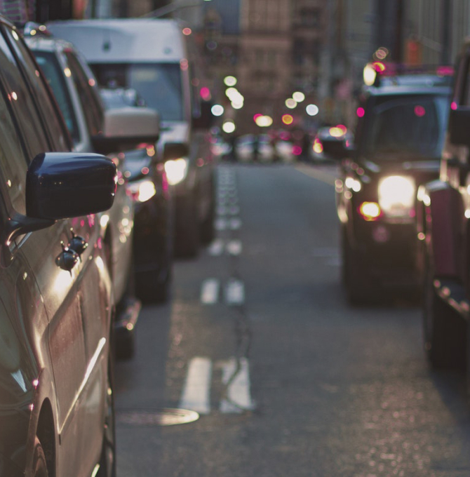 Autos in der Rush Hour