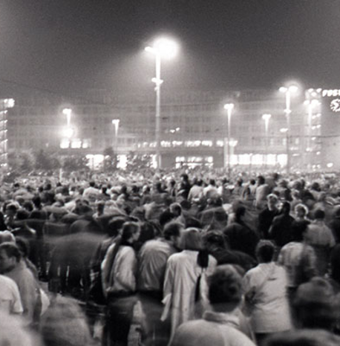 Montagsdemo am 9. Oktober 1989 in Leipzig