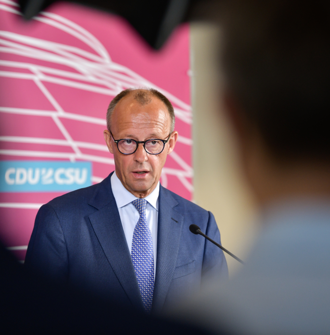 Friedrich Merz vor der Fraktionssitzung am 5. Juli 2022