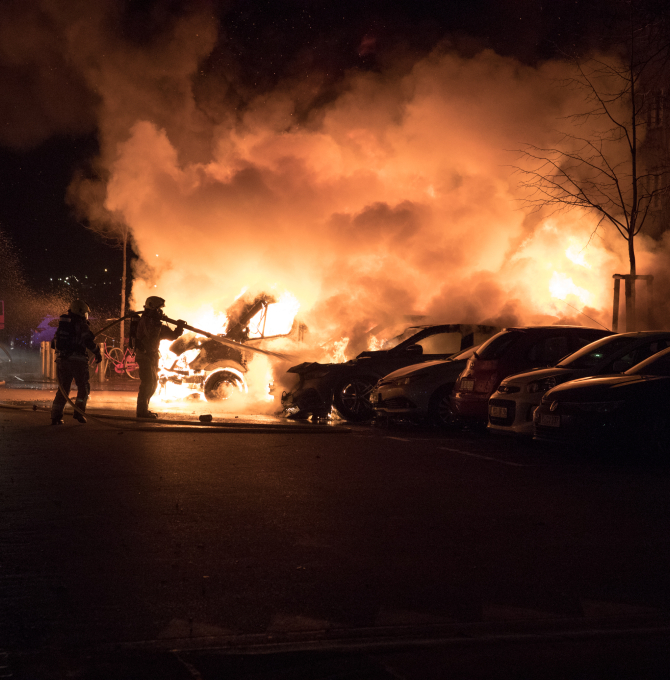 Rettungskräfte, Polizei, Silvester